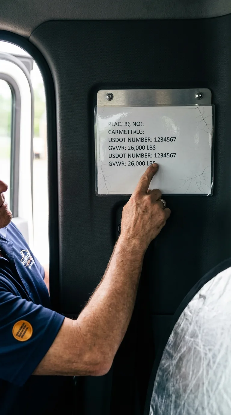 USDOT licensing placard verification in Carpentersville